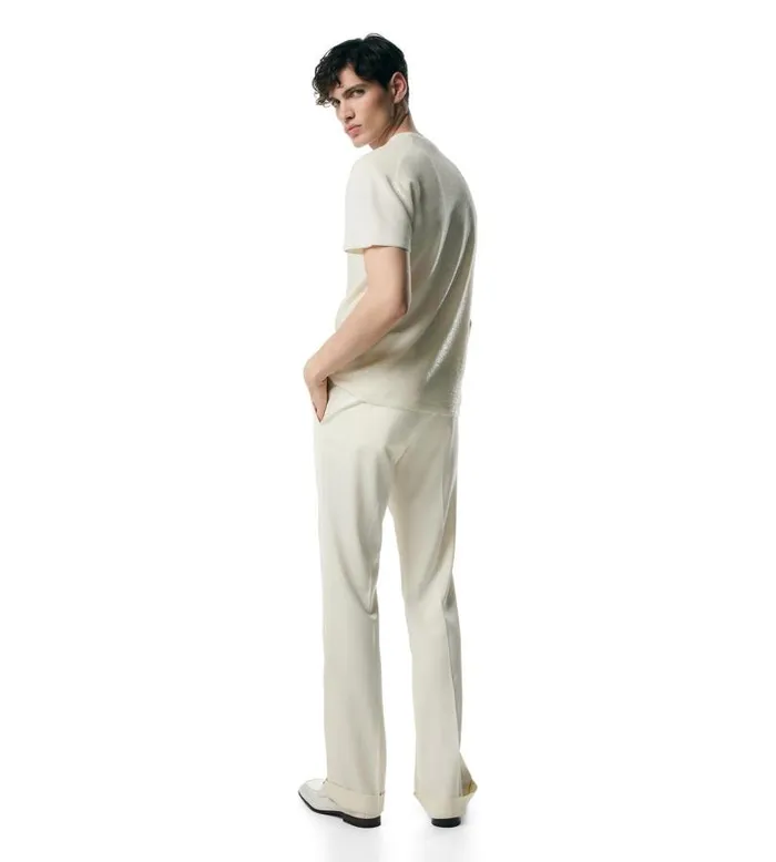 Men Pants and Shorts Tom Ford Drapey Viscose Wool Atticus Trouser Chalk Men Pants and Shorts Tom Ford Drapey Viscose Wool Atticus Trouser Chalk