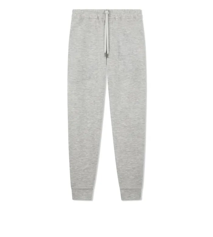 Men Pants and Shorts Tom Ford Melange Cashmere Sweatpants Light Grey