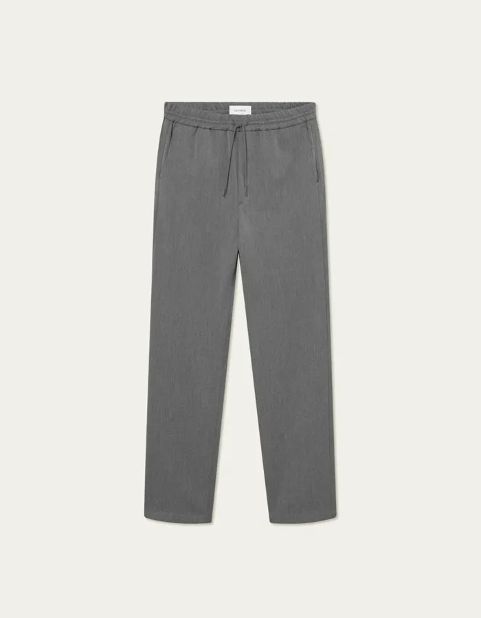 Men Patrick Drawstring Pants 8211 Grey Melange Les Deux Pants