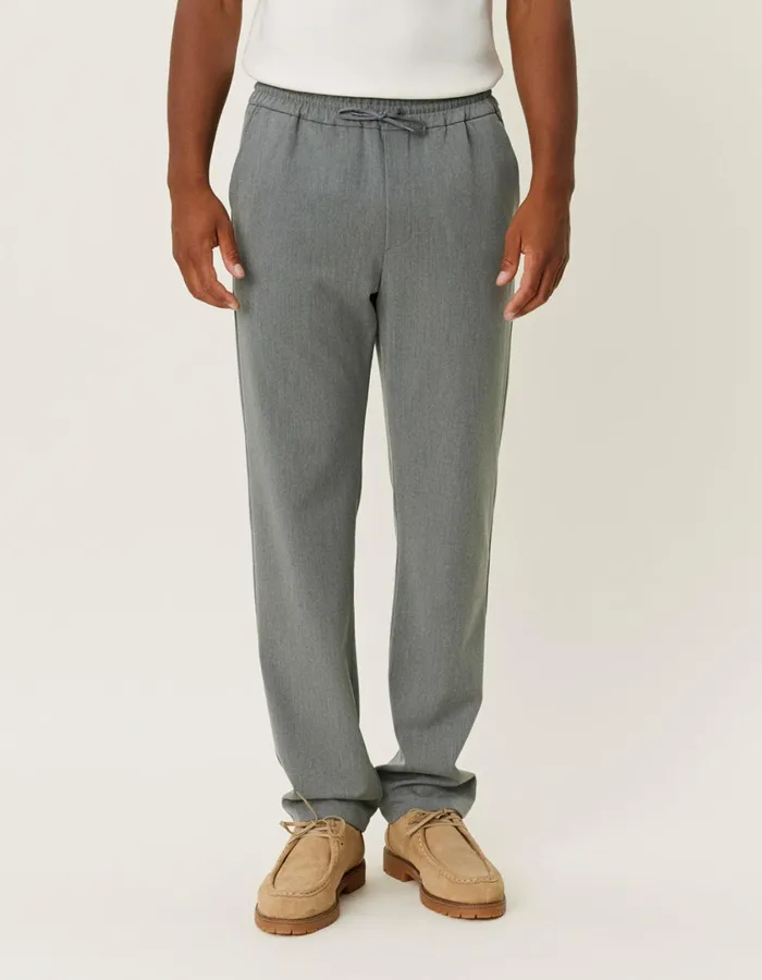 Men Patrick Drawstring Pants 8211 Grey Melange Les Deux Pants