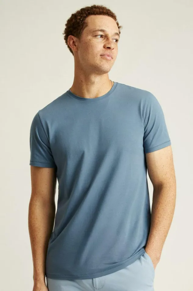 Men Pima Performance Tee Flint Stone Grey Bonobos Short Sleeve Tees
