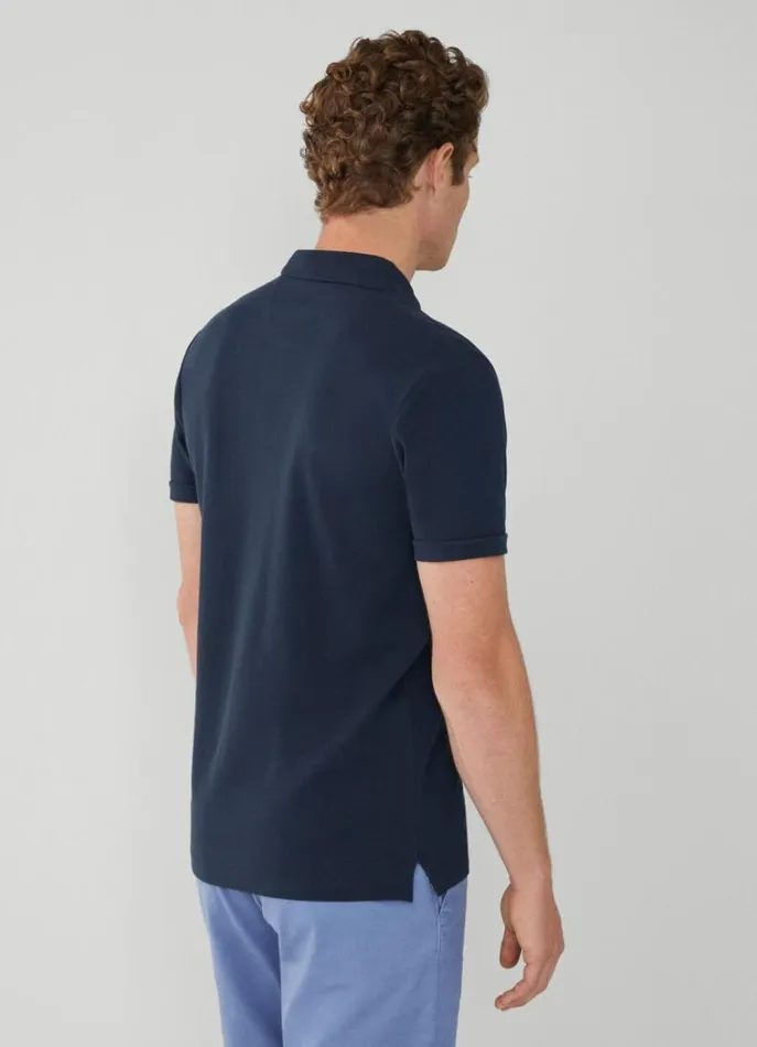 Men Polo Shirts Hackett London Classic Fit Piqu Polo Navy
