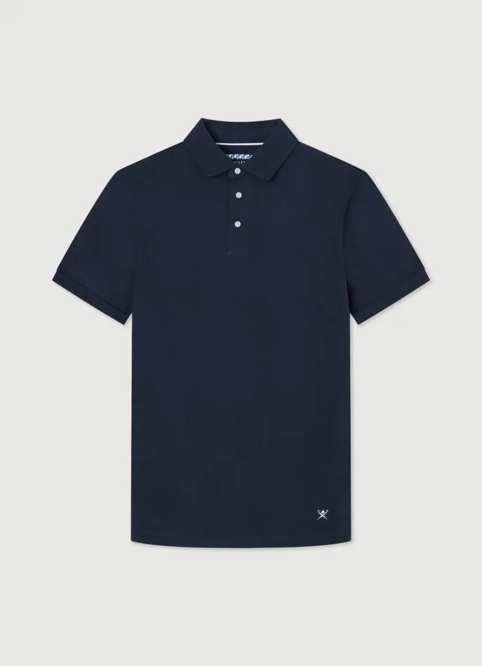 Men Polo Shirts Hackett London Classic Fit Piqu Polo Navy