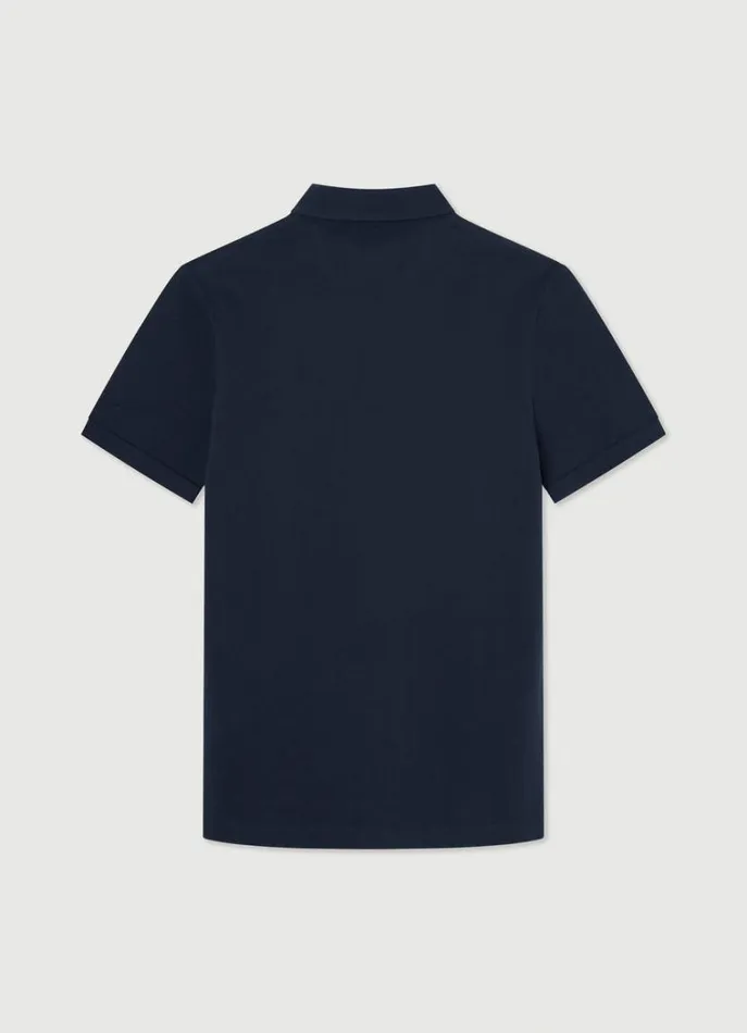 Men Polo Shirts Hackett London Classic Fit Piqu Polo Navy
