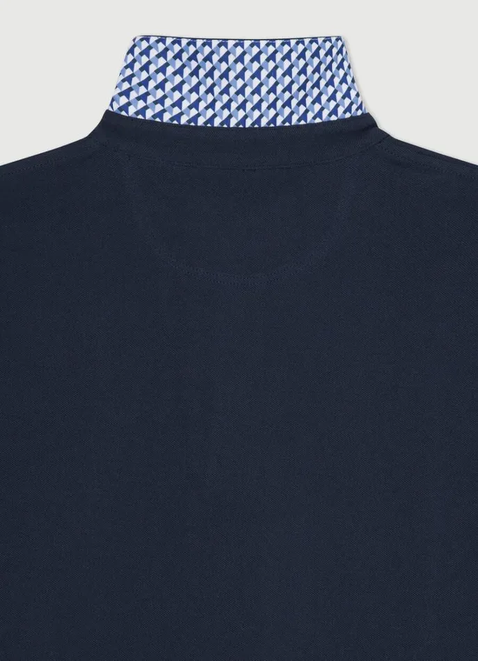 Men Polo Shirts Hackett London Classic Fit Piqu Polo Navy