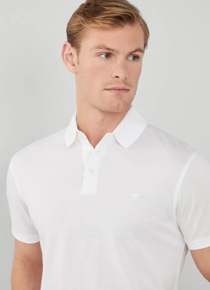 Men Polo Shirts Hackett London Classic Fit Polo Shirt White