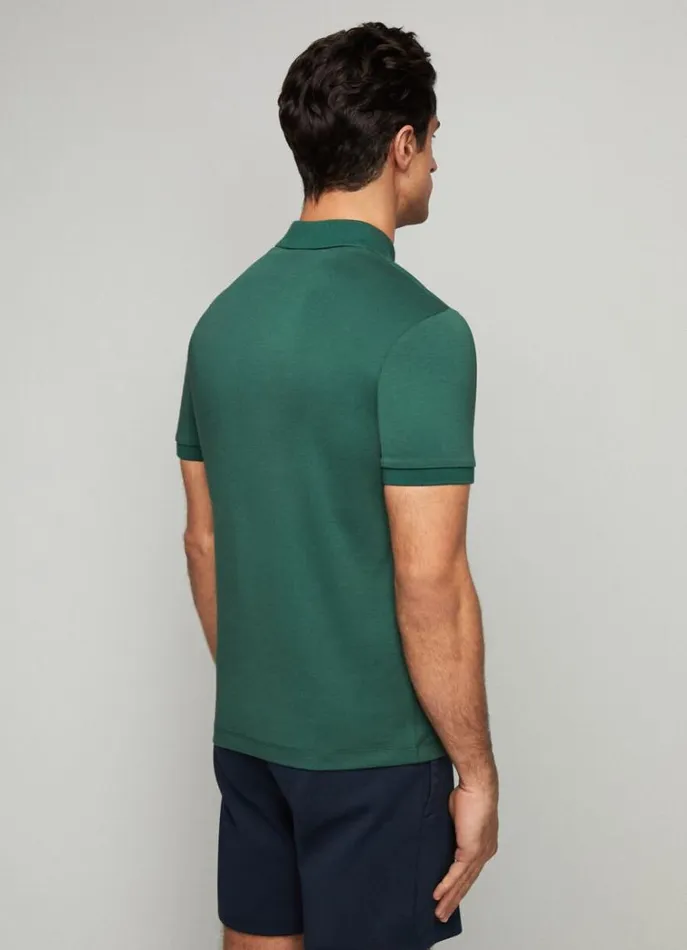 Men Polo Shirts Hackett London Slim Fit Stretch Polo Shirt Greengrey