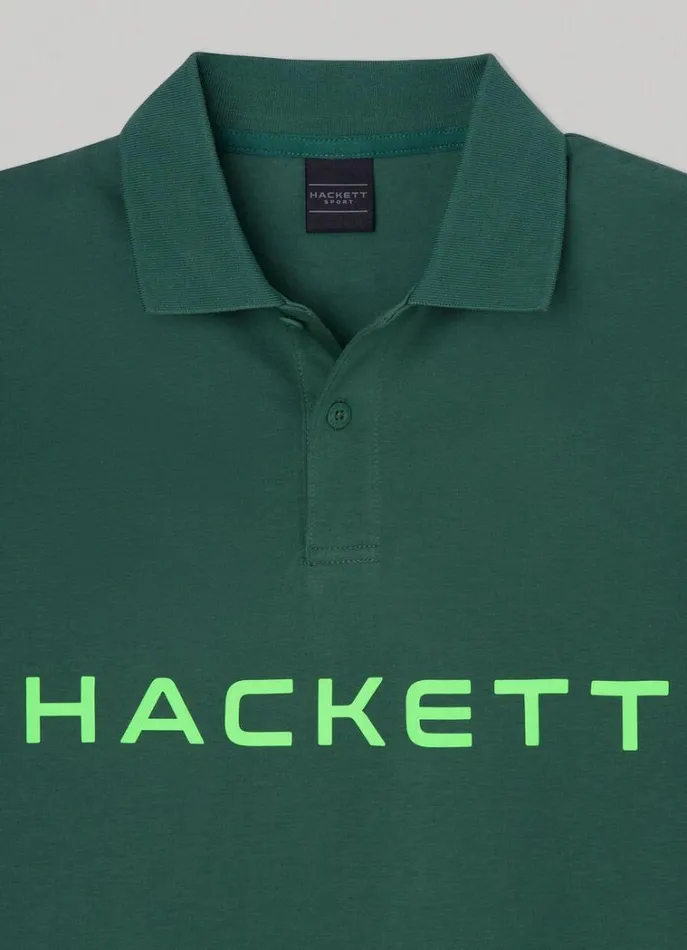 Men Polo Shirts Hackett London Slim Fit Stretch Polo Shirt Greengrey