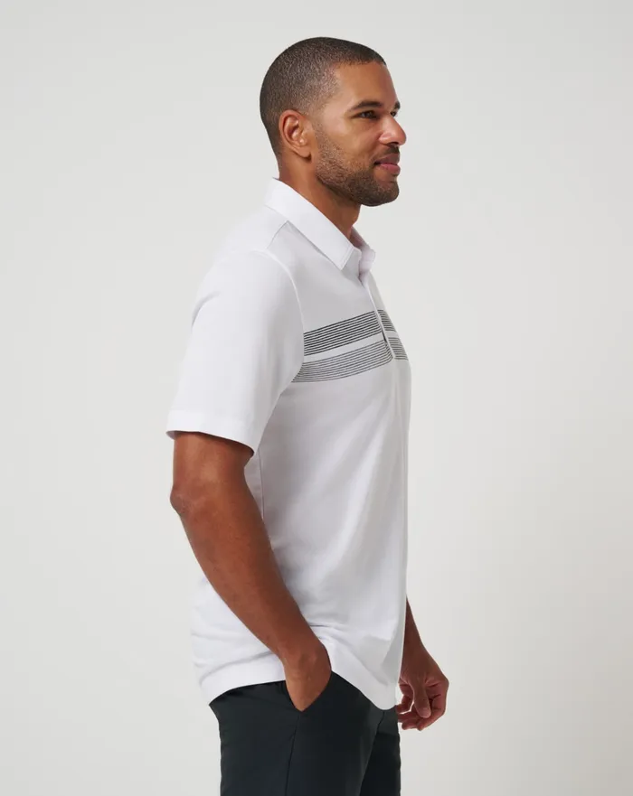 Men Polos TravisMathew BALTIMORE ORIOLES TOP RECRUIT POLO White