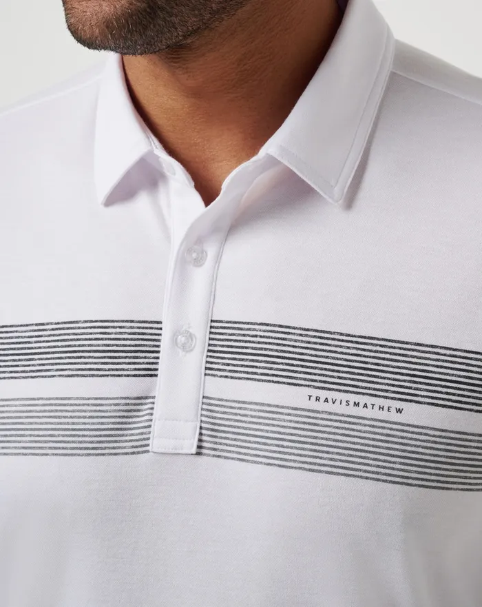 Men Polos TravisMathew BALTIMORE ORIOLES TOP RECRUIT POLO White