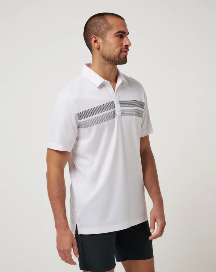 Men Polos TravisMathew NEW YORK METS TOP RECRUIT POLO White