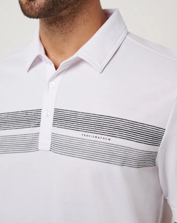 Men Polos TravisMathew NEW YORK METS TOP RECRUIT POLO White