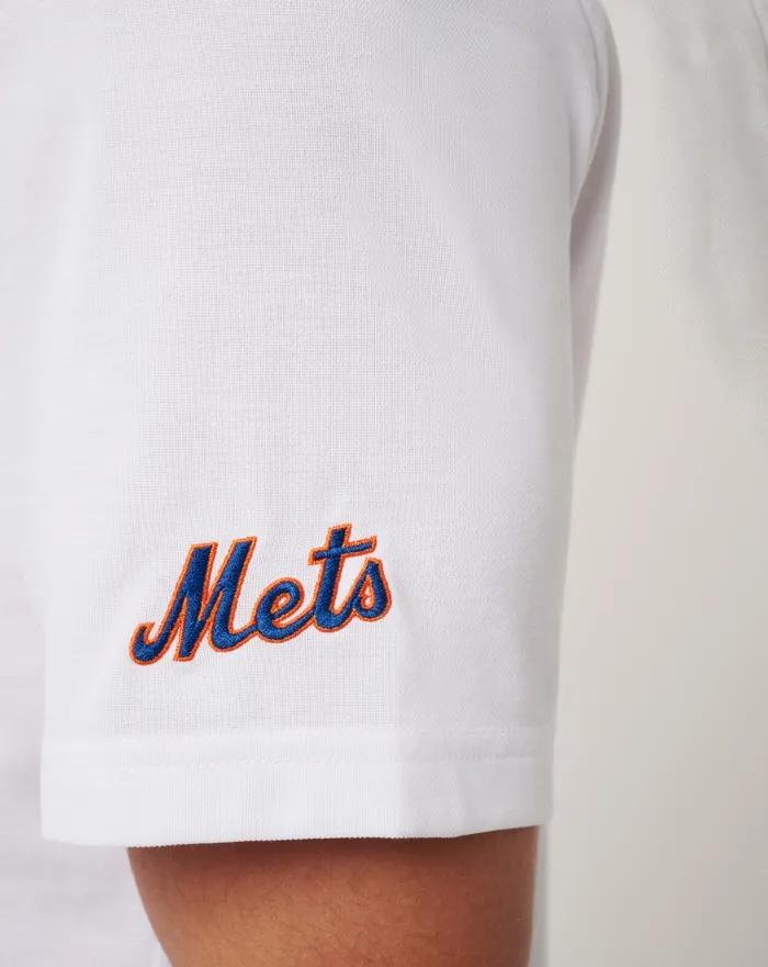 Men Polos TravisMathew NEW YORK METS TOP RECRUIT POLO White