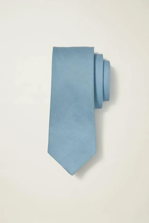 Men Premium Necktie Cool Blue Linen Bonobos Ties and Pocket Squares