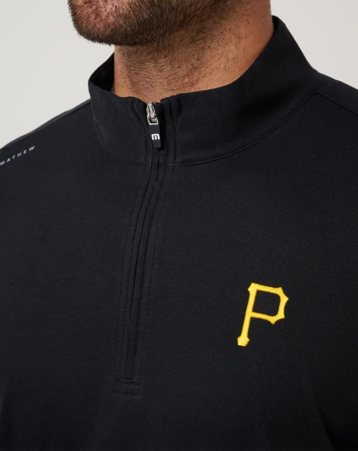 Men Quarter Zips TravisMathew PITTSBURGH PIRATES TIME TO TAILGATE QUARTER ZIP Black Men Quarter Zips TravisMathew PITTSBURGH PIRATES TIME TO TAILGATE QUARTER ZIP Black