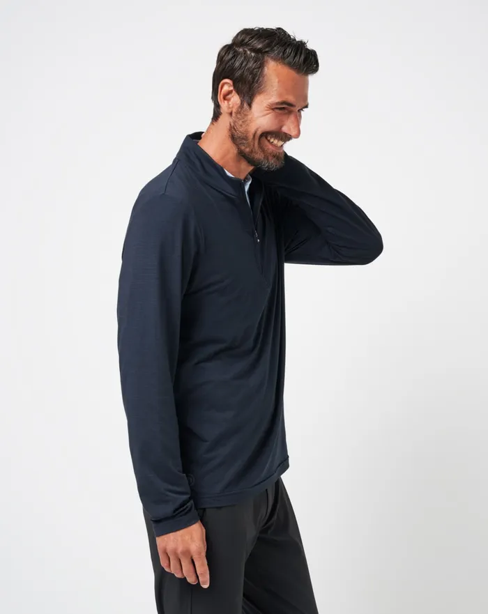 Men Quarter Zips TravisMathew THE HEATER QUARTER ZIP Black