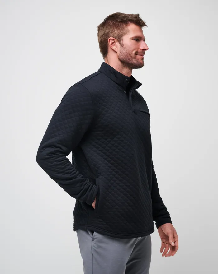 Men Quarter Zips TravisMathew TRANSATLANTIC QUARTER ZIP Black