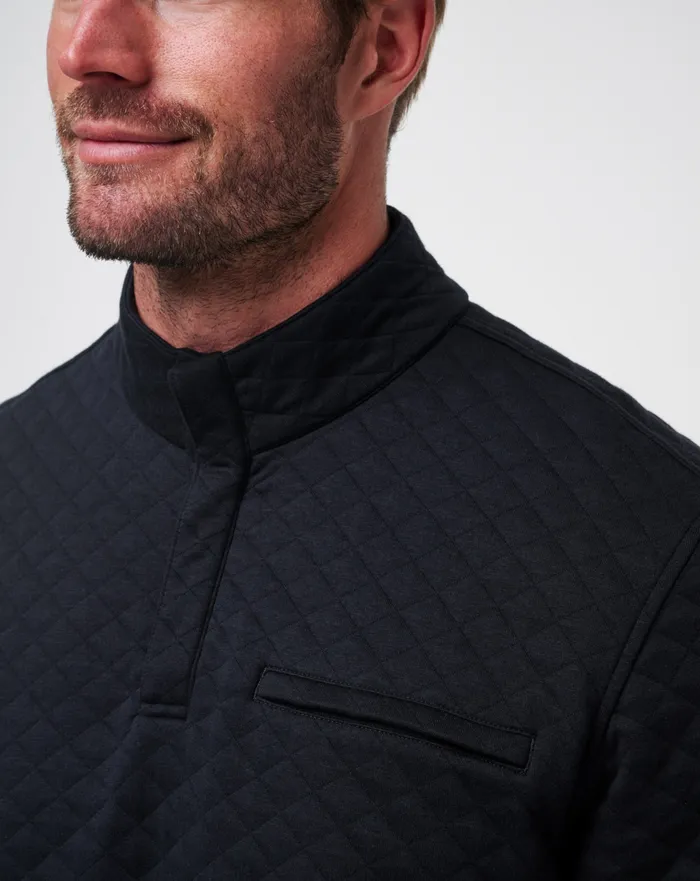 Men Quarter Zips TravisMathew TRANSATLANTIC QUARTER ZIP Black