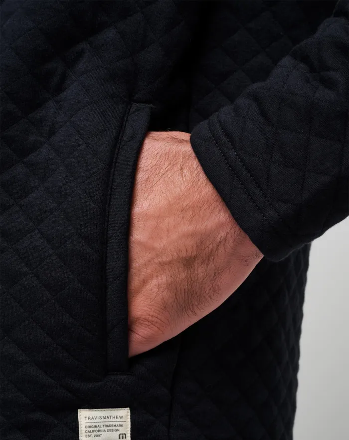 Men Quarter Zips TravisMathew TRANSATLANTIC QUARTER ZIP Black