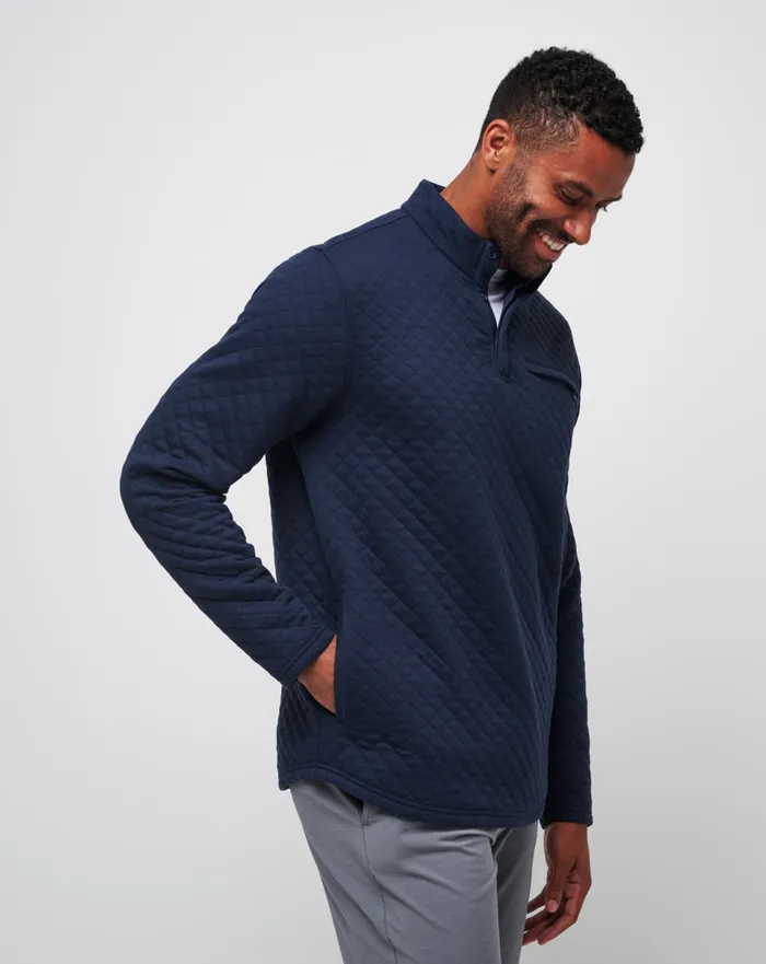 Men Quarter Zips TravisMathew TRANSATLANTIC QUARTER ZIP Total Eclipse