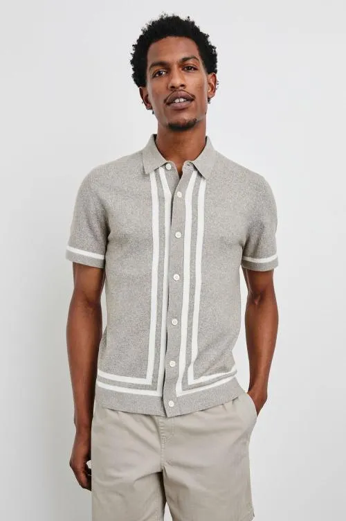 Men Rails Shirts Leo Shirt Oat Grey Melange