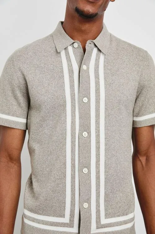 Men Rails Shirts Leo Shirt Oat Grey Melange Men Rails Shirts Leo Shirt Oat Grey Melange