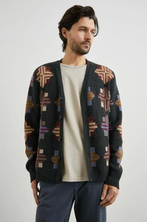 Men Rails Sweaters Taos Cardigan Heirloom Patchwork