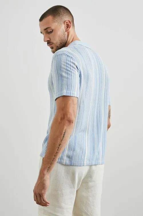 Men Rails TShirts and Polos Etanne Polo Shirt Meridian Ecru Stripe Men Rails TShirts and Polos Etanne Polo Shirt Meridian Ecru Stripe