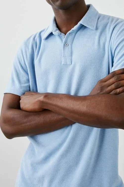Men Rails TShirts and Polos Rhen Polo Shirt Terry Chambray Blue