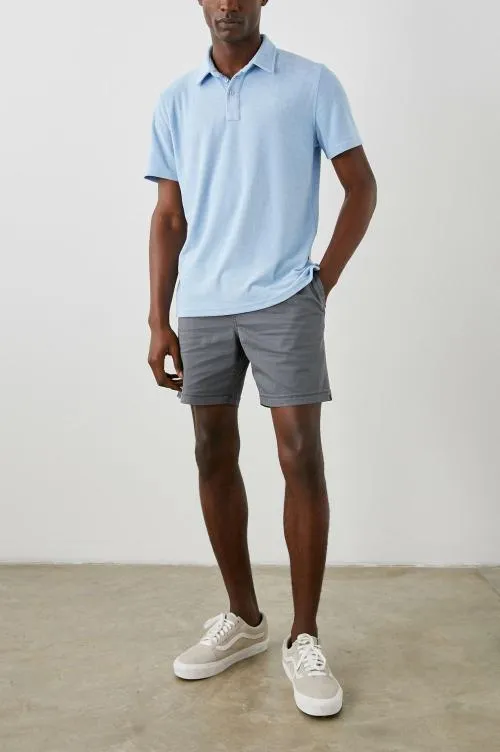 Men Rails TShirts and Polos Rhen Polo Shirt Terry Chambray Blue Men Rails TShirts and Polos Rhen Polo Shirt Terry Chambray Blue