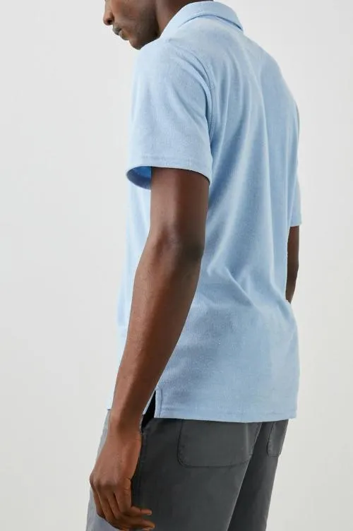 Men Rails TShirts and Polos Rhen Polo Shirt Terry Chambray Blue Men Rails TShirts and Polos Rhen Polo Shirt Terry Chambray Blue
