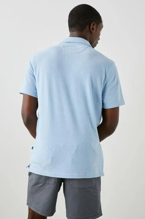 Men Rails TShirts and Polos Rhen Polo Shirt Terry Chambray Blue Men Rails TShirts and Polos Rhen Polo Shirt Terry Chambray Blue