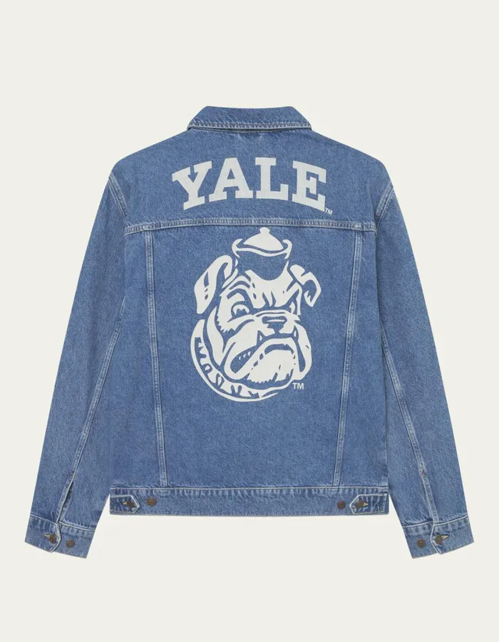 Men Rally Yale Bulldog Denim Jacket 8211 Medium Indigo Wash Les Deux JacketsCoats