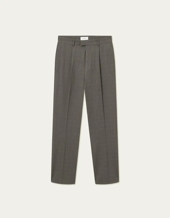 Men Reece Pleated Suit Pants 8211 GreyBlack Check Les Deux Pants