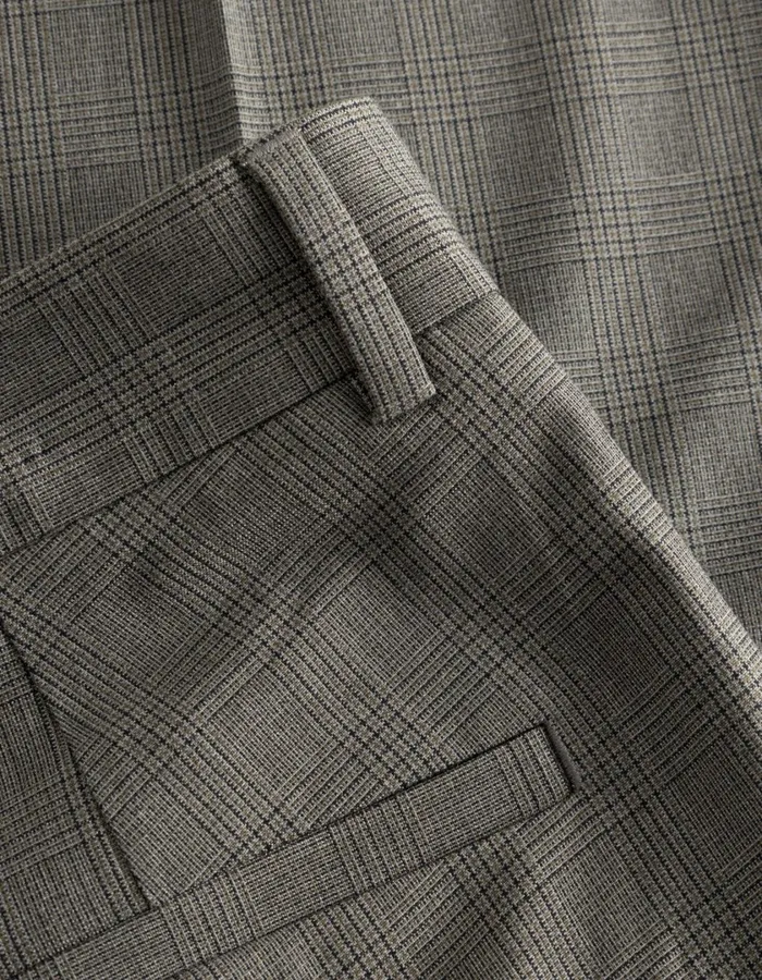 Men Reece Pleated Suit Pants 8211 GreyBlack Check Les Deux Pants Men Reece Pleated Suit Pants 8211 GreyBlack Check Les Deux Pants