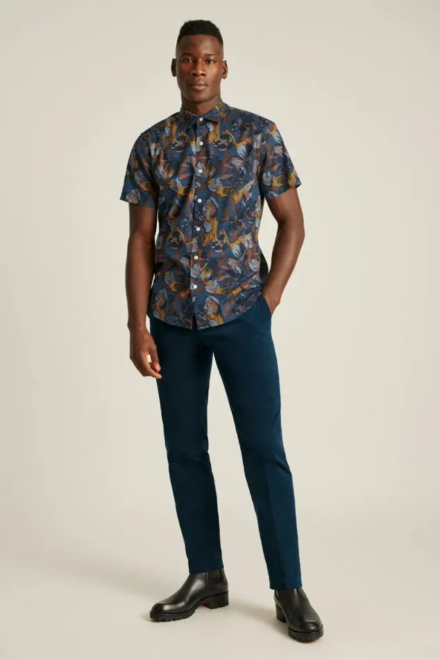 Men Riviera Short Sleeve Shirt Dynamic Flowers Bonobos Short Sleeve Shirts