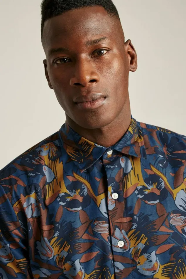 Men Riviera Short Sleeve Shirt Dynamic Flowers Bonobos Short Sleeve Shirts