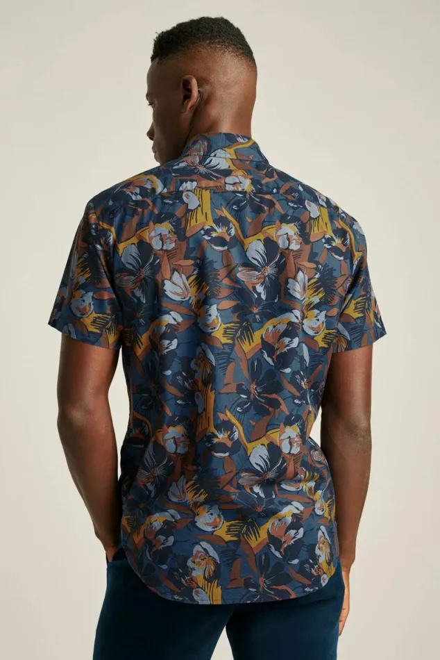 Men Riviera Short Sleeve Shirt Dynamic Flowers Bonobos Short Sleeve Shirts
