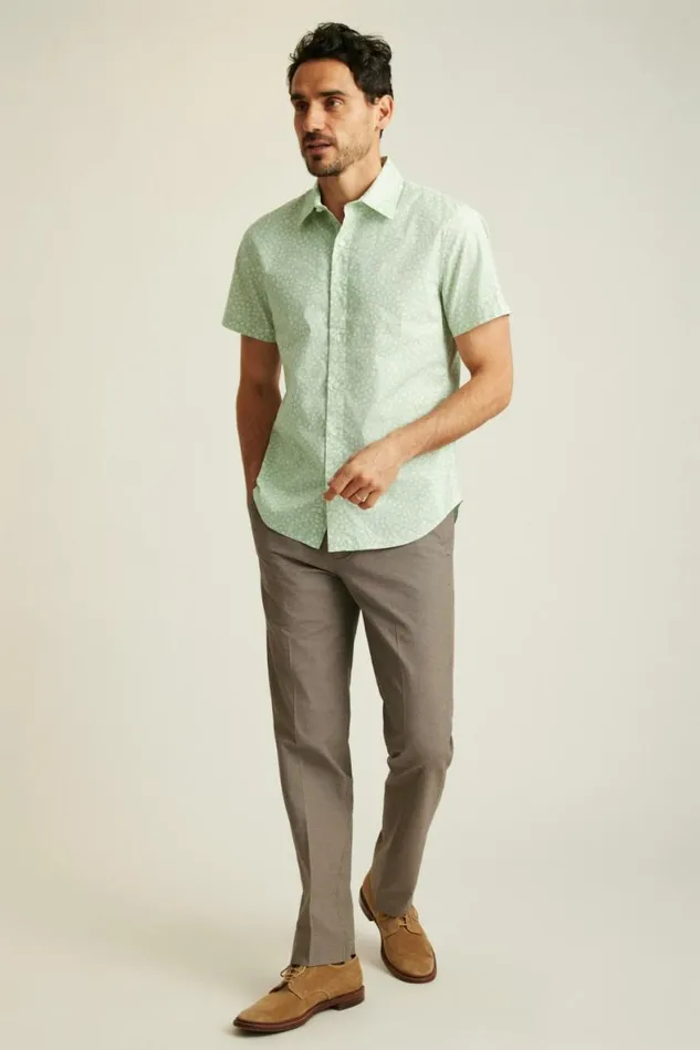 Men Riviera Short Sleeve Shirt Mint Bordeta Floral Bonobos Short Sleeve Shirts Men Riviera Short Sleeve Shirt Mint Bordeta Floral Bonobos Short Sleeve Shirts
