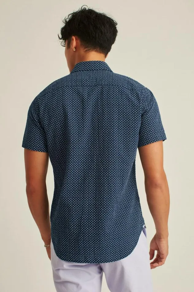 Men Riviera Short Sleeve Shirt Navy Beckbury Geo Bonobos Casual Shirts