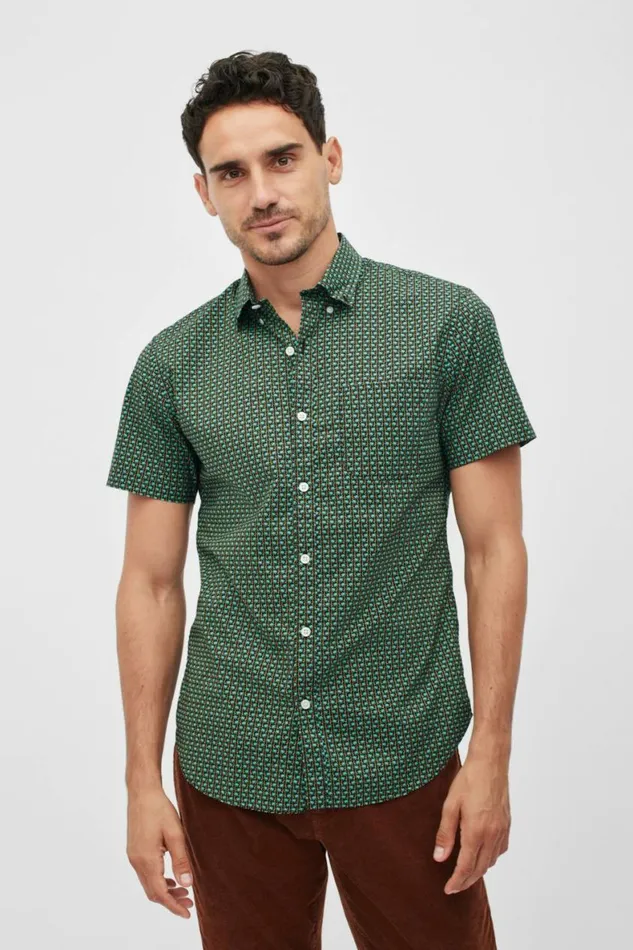 Men Riviera Short Sleeve Shirt Palm Parade Bonobos Short Sleeve Shirts