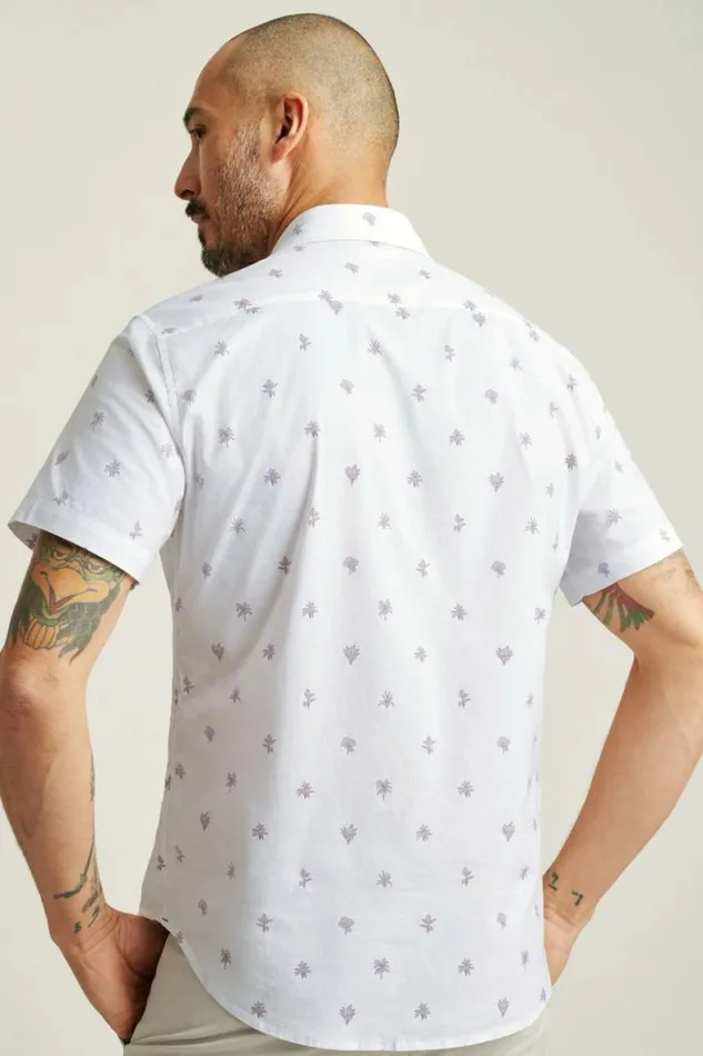 Men Riviera Short Sleeve Shirt Violet Botanicals Bonobos Short Sleeve Shirts