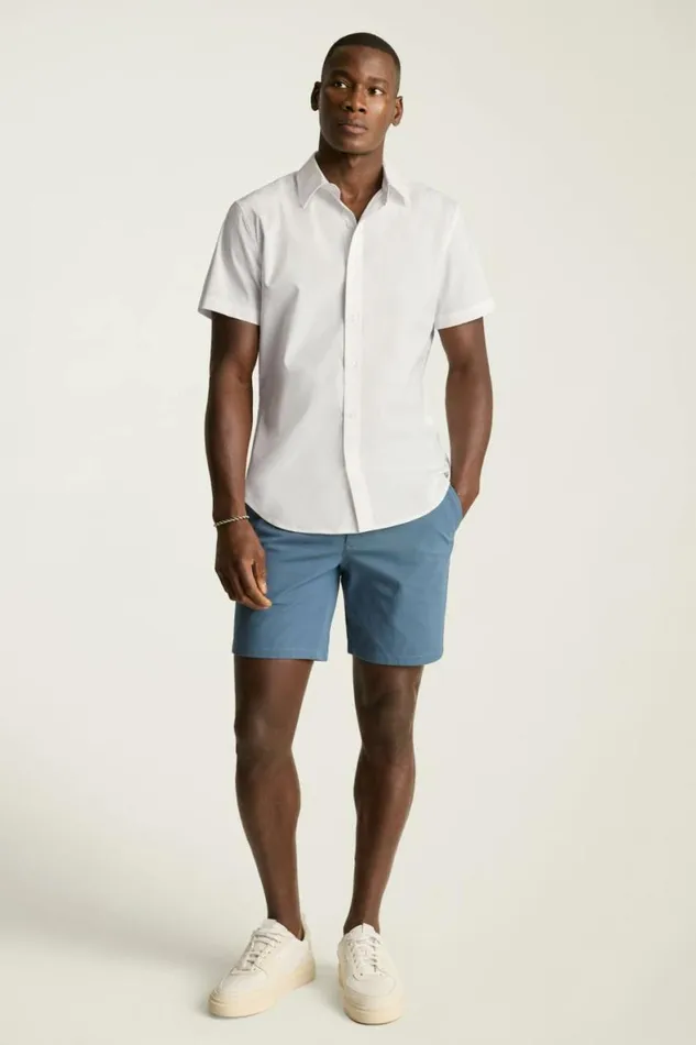 Men Riviera Short Sleeve Shirt White Bonobos Casual Shirts