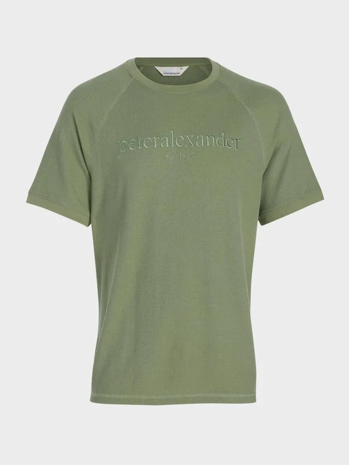 Men Sage Waffle Tee Sage Peter Alexander Tops