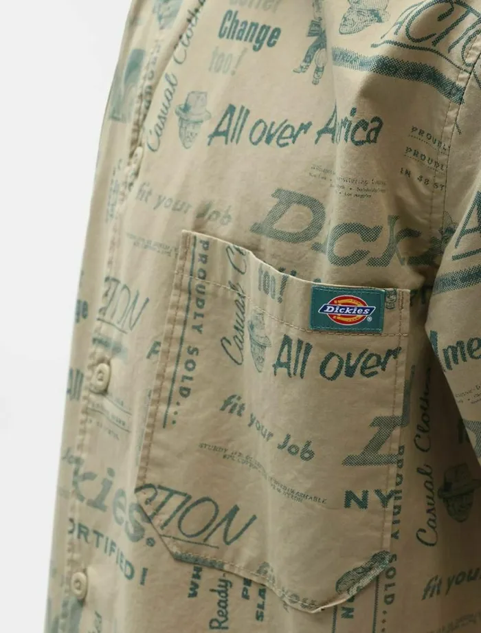 Men Shirts Dickies Pillager Shirt Khaki