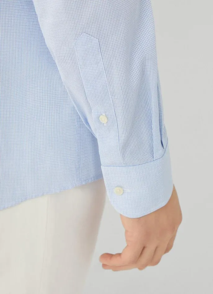 Men Shirts Hackett London Classic Fit Check Shirt Blue