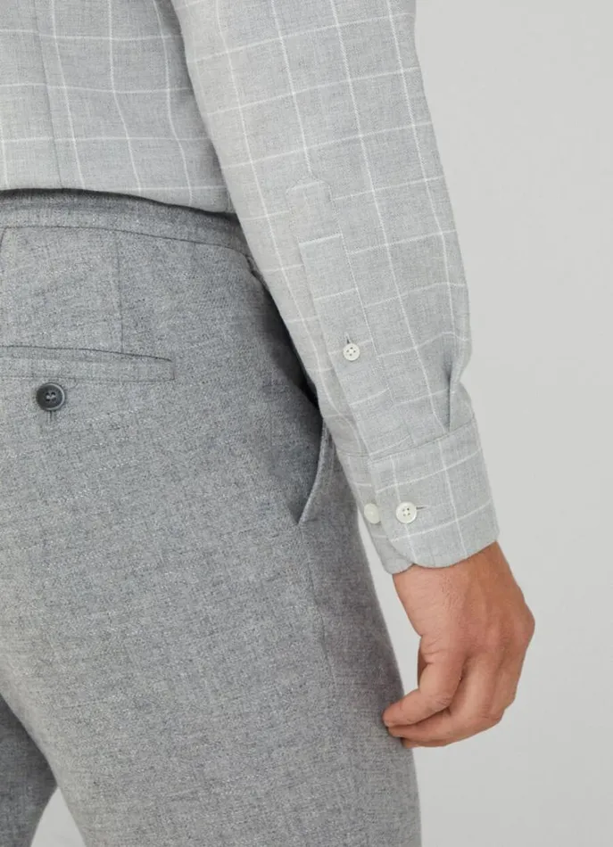 Men Shirts Hackett London Slim Fit Check Shirt Greywhite