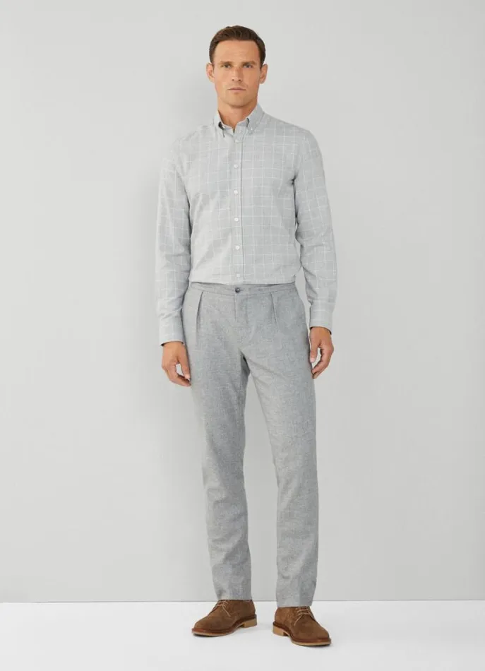 Men Shirts Hackett London Slim Fit Check Shirt Greywhite