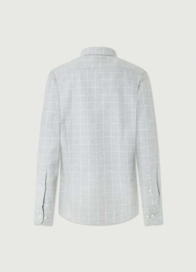 Men Shirts Hackett London Slim Fit Check Shirt Greywhite