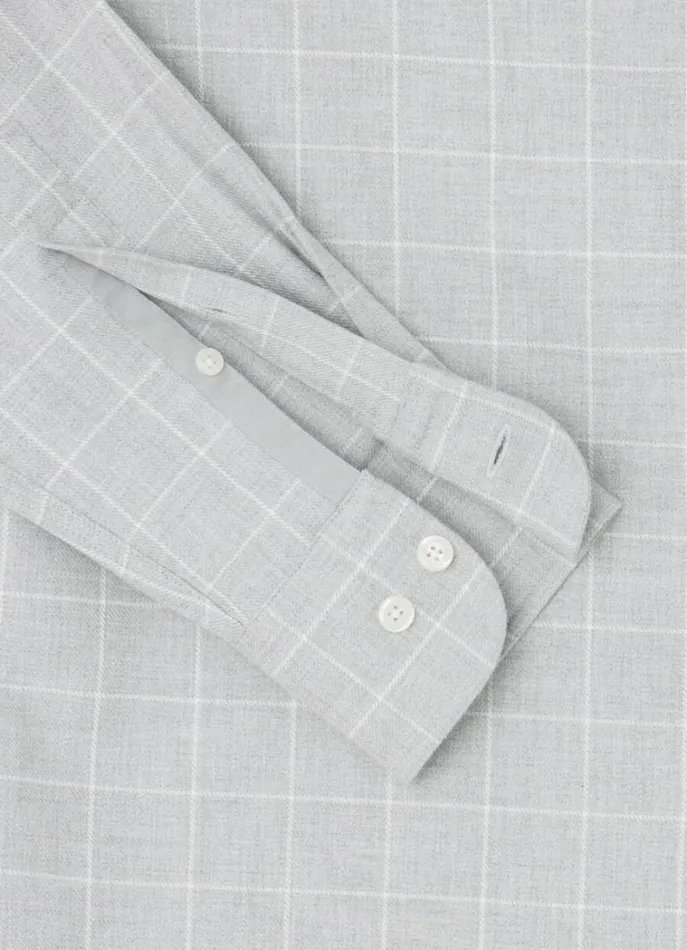 Men Shirts Hackett London Slim Fit Check Shirt Greywhite